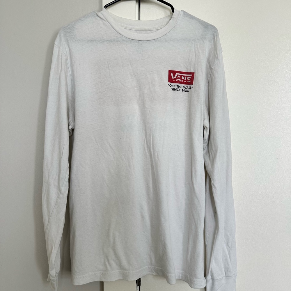 Vans Men's "Off the Wall" Logo Long Sleeve White